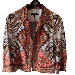 Talbots Open Paisley Blazer